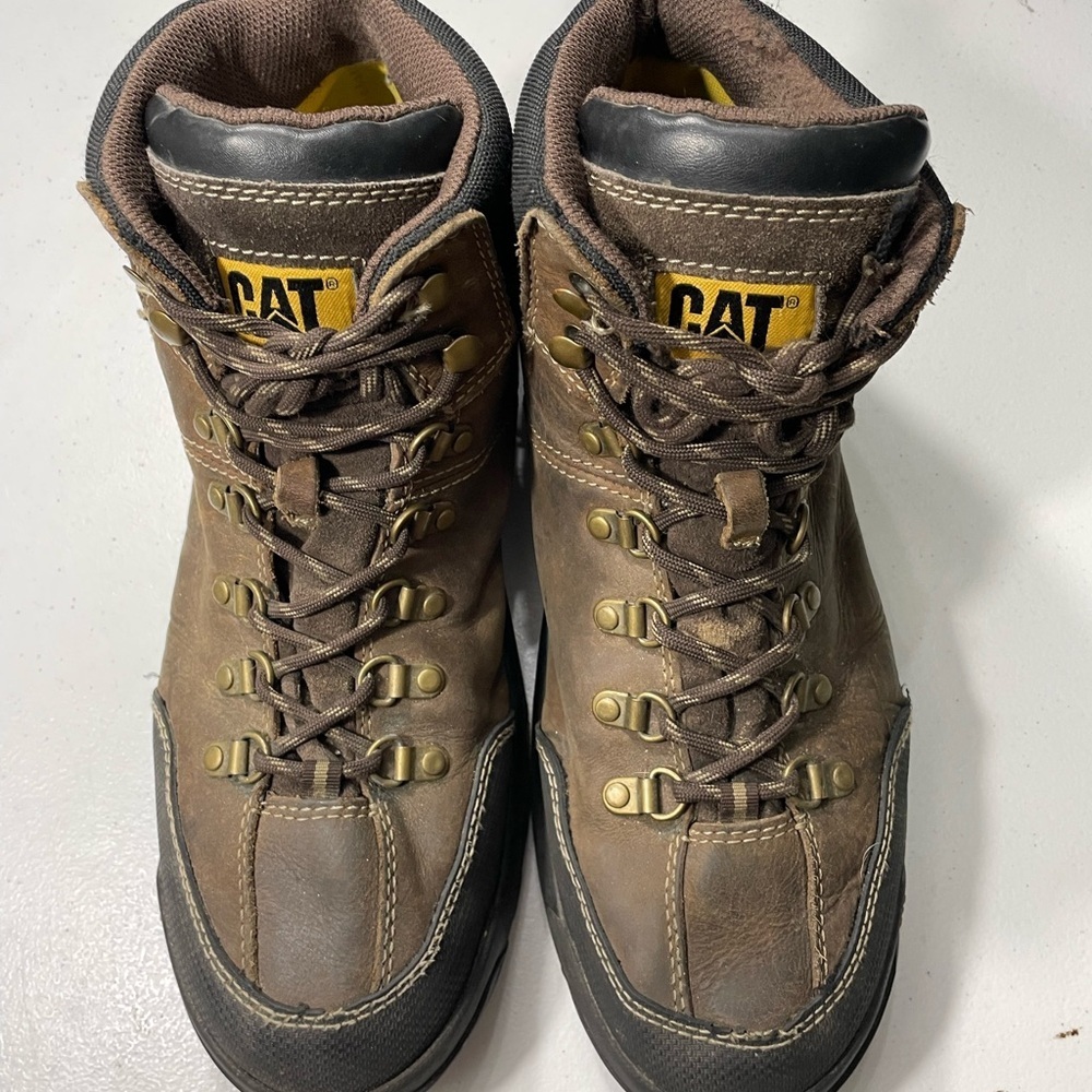 CATERPILLAR Brown Leather Hiking Work Boots Size 12 SB-